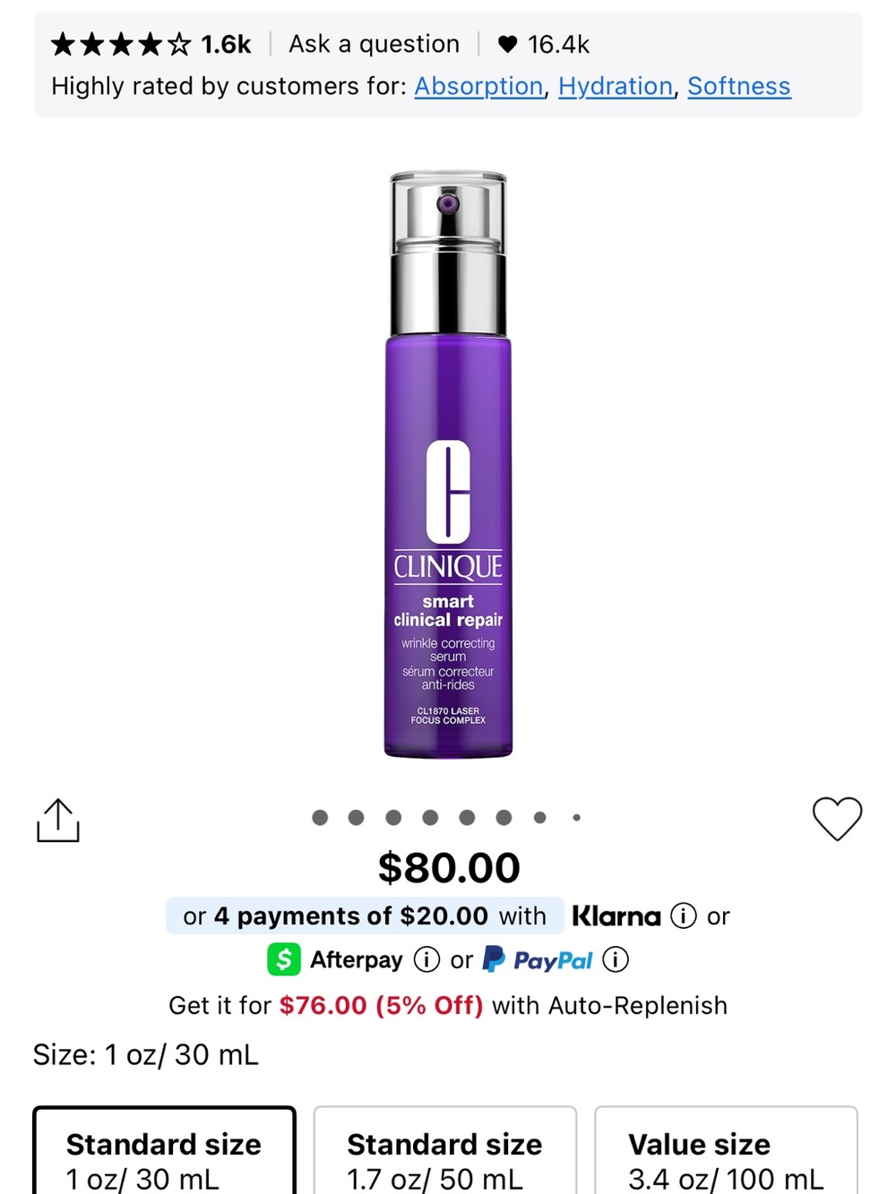 Clinique Smart Clinical Repair Serum — Purple Bottle